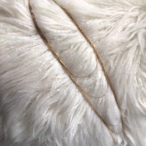 Gold Tone Multi Strand Necklace